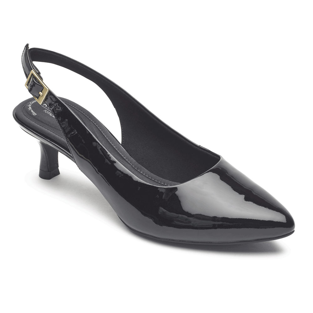 Rockport Womens Pumps Black - Total Motion Kaiya Slingback - UK 649-RGDUKP